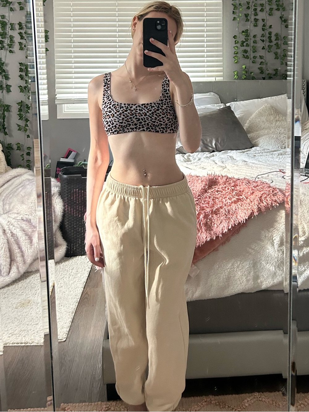 Cream Cozy Jogger Sweatpants